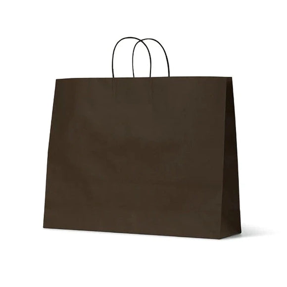 Black Budget Large Boutique Paper Carry Bags on Brown Kraft