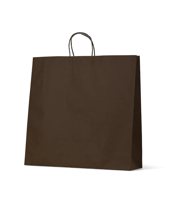 Black Budget Large Paper Carry Bags on Brown Kraft