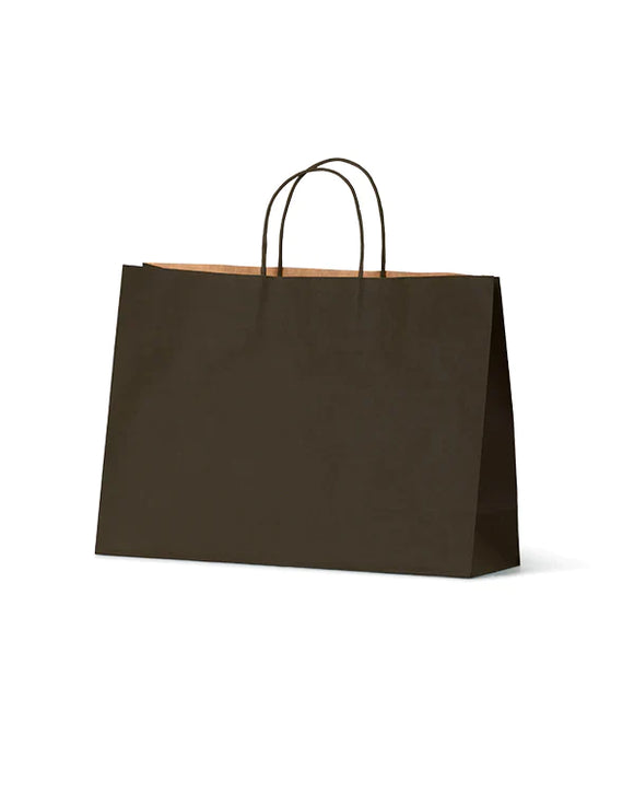 Black Budget Baby Boutique Paper Carry Bags on Brown Kraft