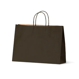 Black Budget Small Boutique Paper Carry Bags on Brown Kraft
