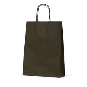 Black Budget Small Paper Carry Bags on Brown Kraft
