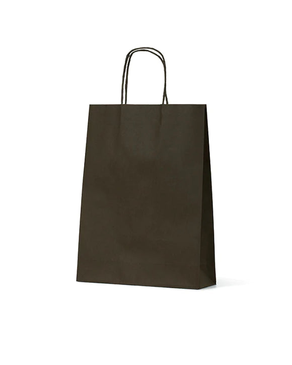Black Budget Small Paper Carry Bags on Brown Kraft