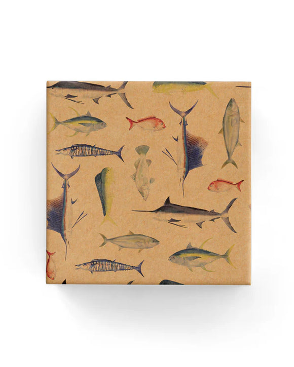 Gone Fishing Wrapping on Kraft Paper *New Design *