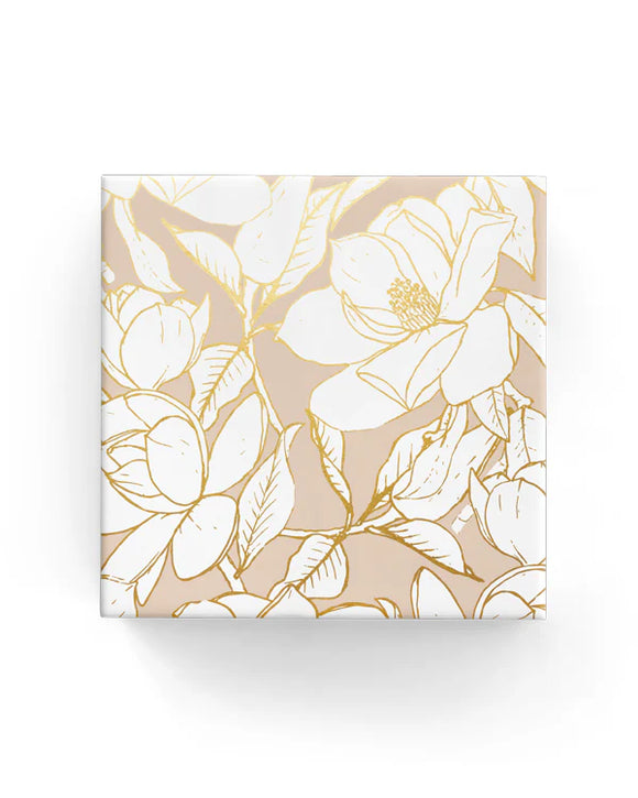Magnolia Sketch Beige Gold Wrapping Paper  *New Design*