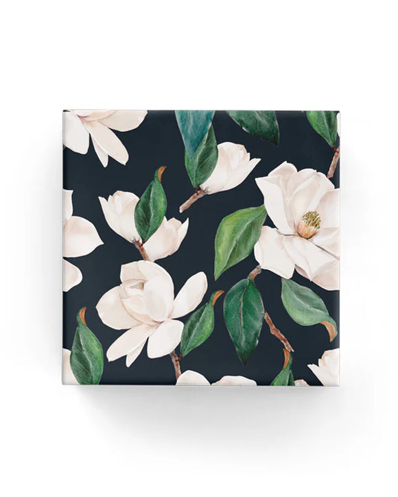 Watercolour Magnolia Black Wrapping Paper  *New Design*