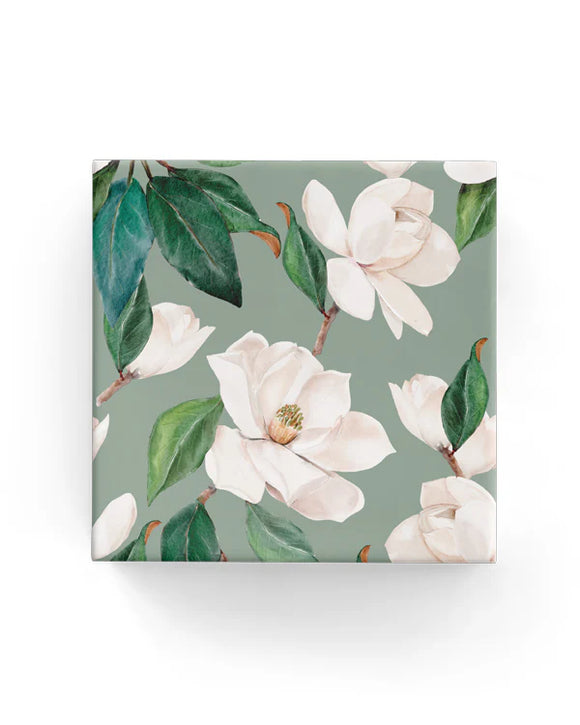 Watercolour Magnolia Sage Wrapping on Matte White Paper *New Design *