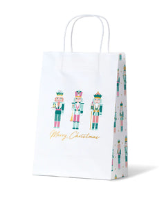 Christmas Nutcrackers & Stars Design Junior Paper Carry Bags