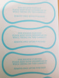 Hygiene Labels for Swimwear -Lingerie Blue Print