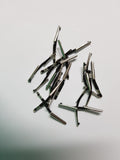 Jewellery Treasury Clips 15 mm Metal Ends with 20 mm Black Elastic