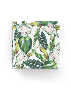Exotic Leaves Wrapping on Matte White Paper