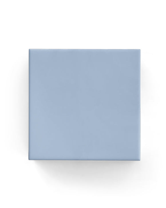 French Blue Wrapping on Matte White Paper