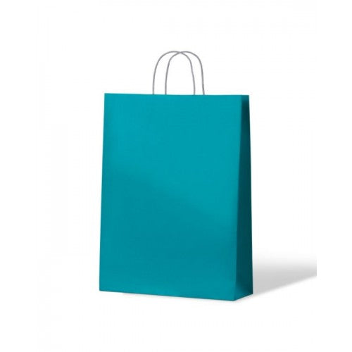Kraft Carnival Paper Carry Bags Blue Midi/Medium