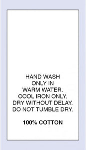 100 % Cotton Warm Hand Wash