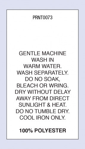 100 % Polyester Gentle Machine Wash