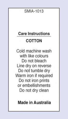 Cotton Do Not Iron Print or Embellishments MIA on Satin Fabric