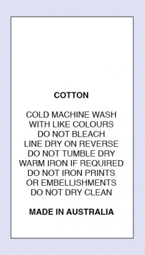 Cotton Do Not Iron Print or Embellishments