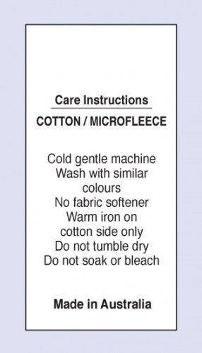 Cotton Microfleece MIA on Satin Fabric