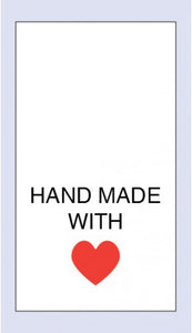 Hand Made with Love Red Heart
