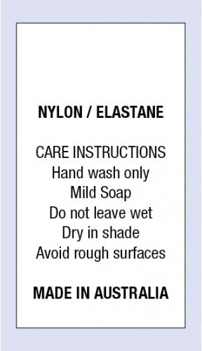 Nylon / Elastane Hand Wash MIA on Satin Fabric