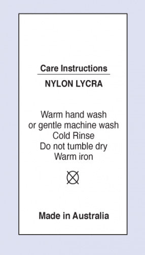 Care instructions ~ Nylon / Spandex