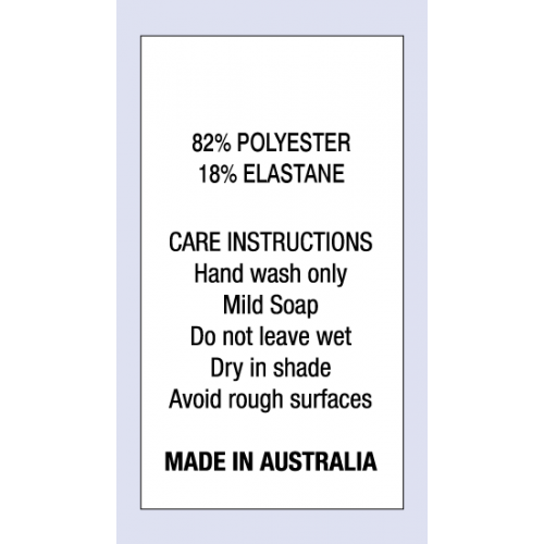 82 % Polyester 18 % Elastane MIA on Satin Fabric