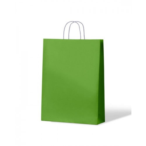 Kraft Carnival Paper Carry Bags Green Midi/Medium