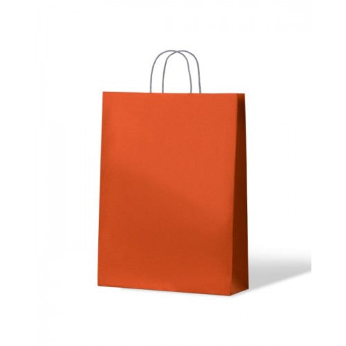 Kraft Carnival Paper Carry Bags Orange Midi/Medium