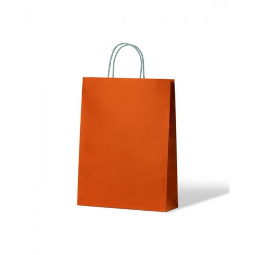 Kraft Carnival Paper Carry Bags Orange Small