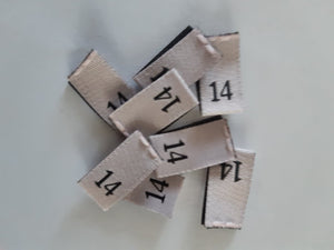 Pink Woven Labels Single Pack Special Size 14