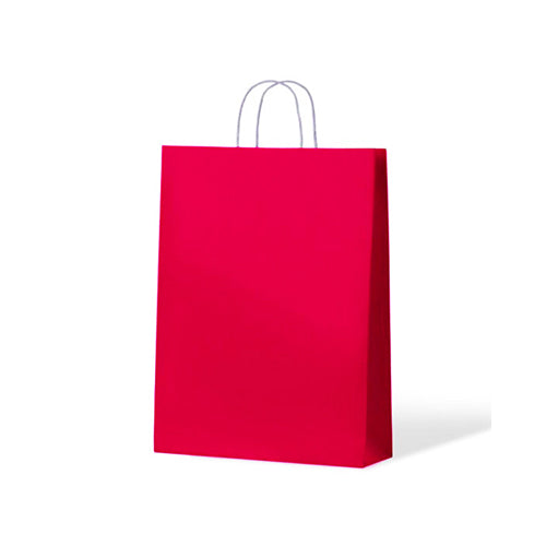 Kraft Carnival Paper Carry Bags Pink Midi/Medium