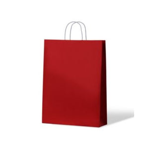Kraft Carnival Paper Carry Bags Red Midi/Medium