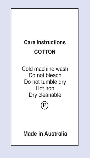 Cotton Cold Machine Wash MIA on Satin Fabric