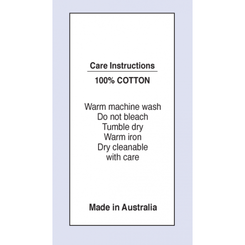 100 % Cotton Warm Machine Wash MIA on Satin Fabric