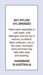 85 % Nylon 15 % Spandex MIA on Soft Satin Fabric
