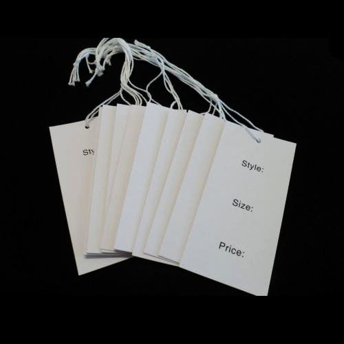 Swing Tags Large Stock Style Size Price White Recycled