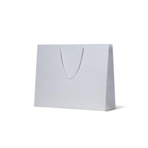 Matte Laminated Paper Bag White Galleria /Ex Large
