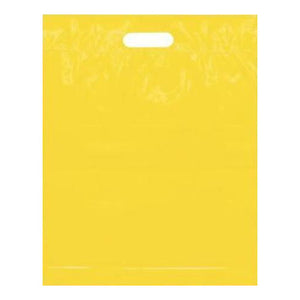 Yellow Large Low Density Reinforced Handle Plastic Bags Last of Stock 50 % Off