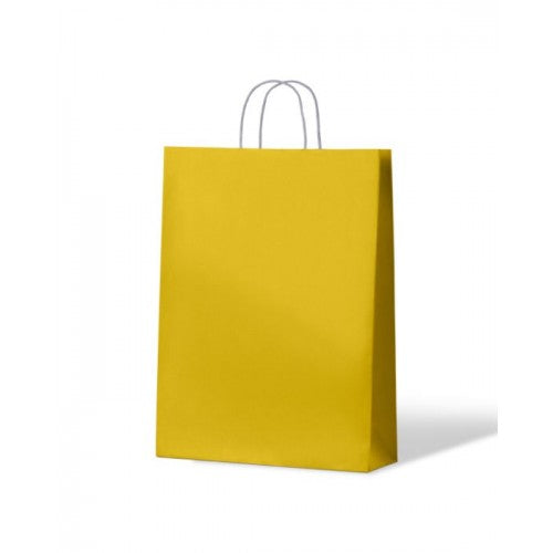 Kraft Carnival Paper Carry Bags Yellow Midi/Medium