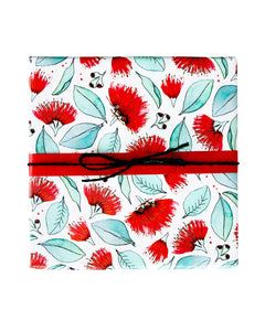 Pohutukawa Wrapping on White Gloss Paper last Roll Now $30.00