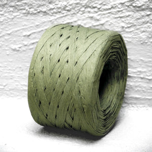 Paper Raffia Sage Green 4 mm x 100 Metres