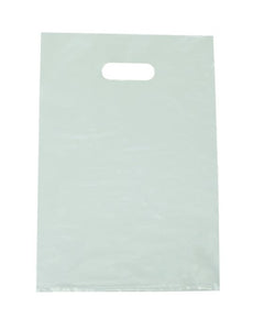 White Small Plastic Bags with Bottom Gusset 210mm W x 270 mm H x 30mm