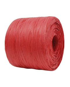 Paper Raffia Red Bulk Roll 4 mm x 500 Metres