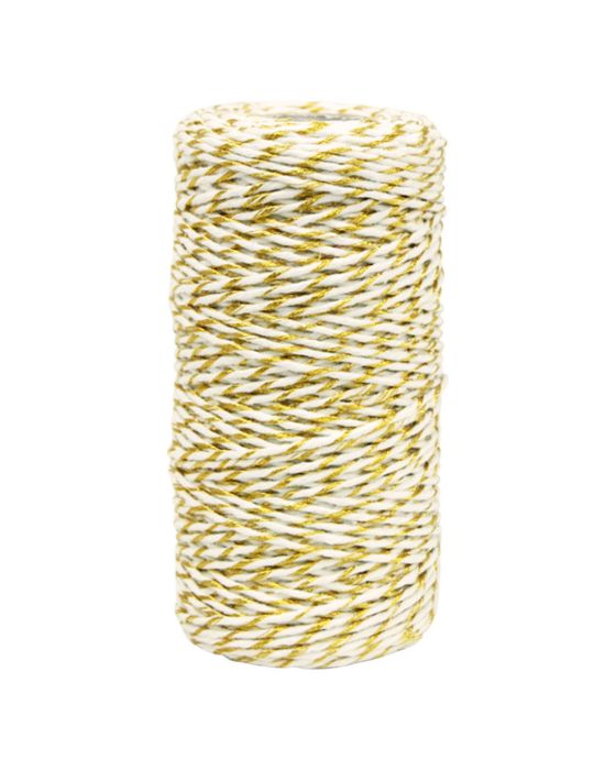 Bakers Twine Gold and White Metallic Twist