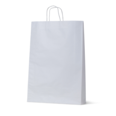 White Kraft Paper Carry Bags Medium/ Midi