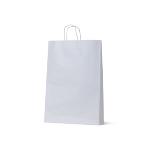 White Kraft Paper Carry Bags Large
