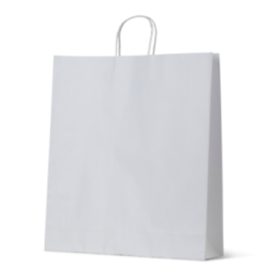 White Kraft Paper Carry Bags Extra Large