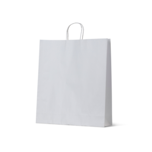 White Kraft Paper Carry Bags Extra Large