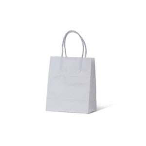 White Kraft Paper Carry Bags Runt